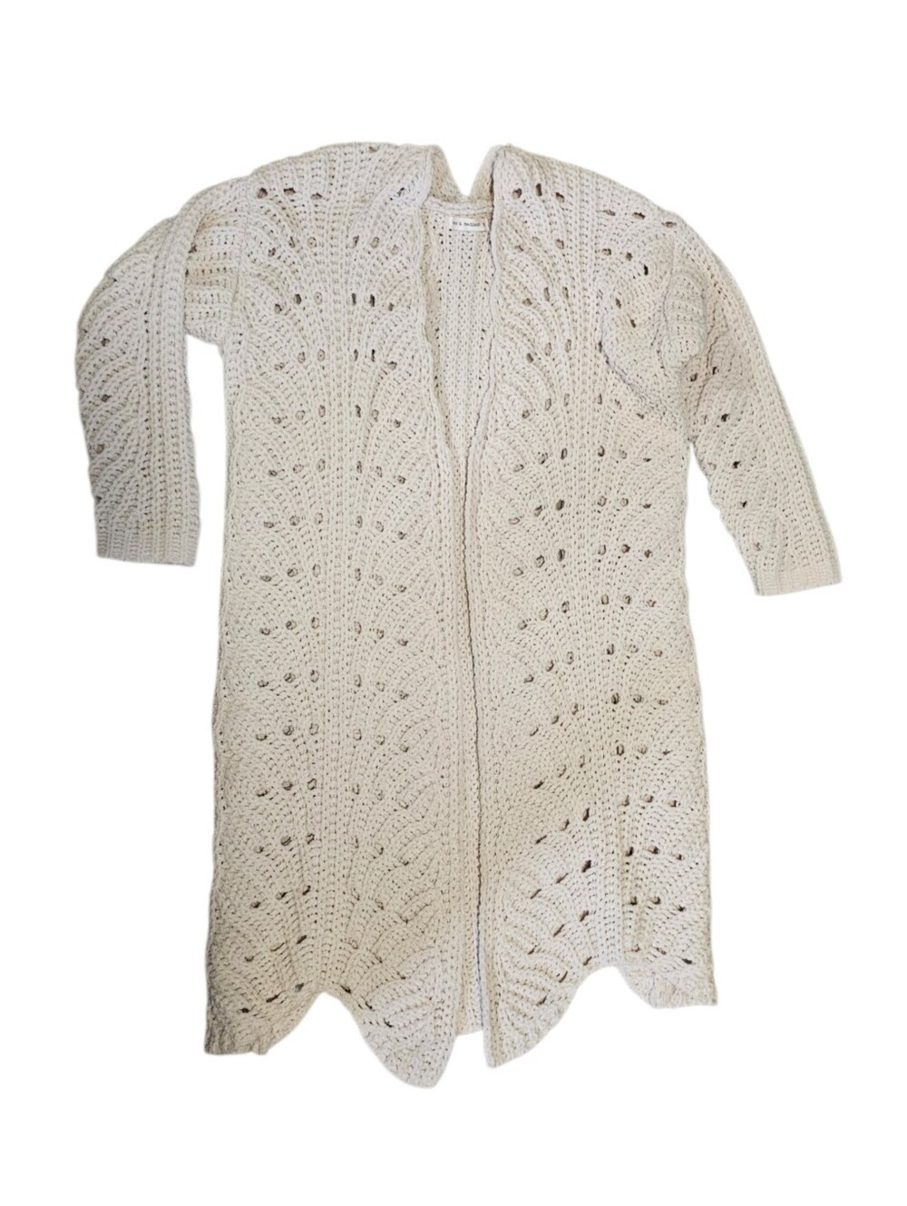 Moon & Madison Cream Open-Knit Women's Sweater Size Small